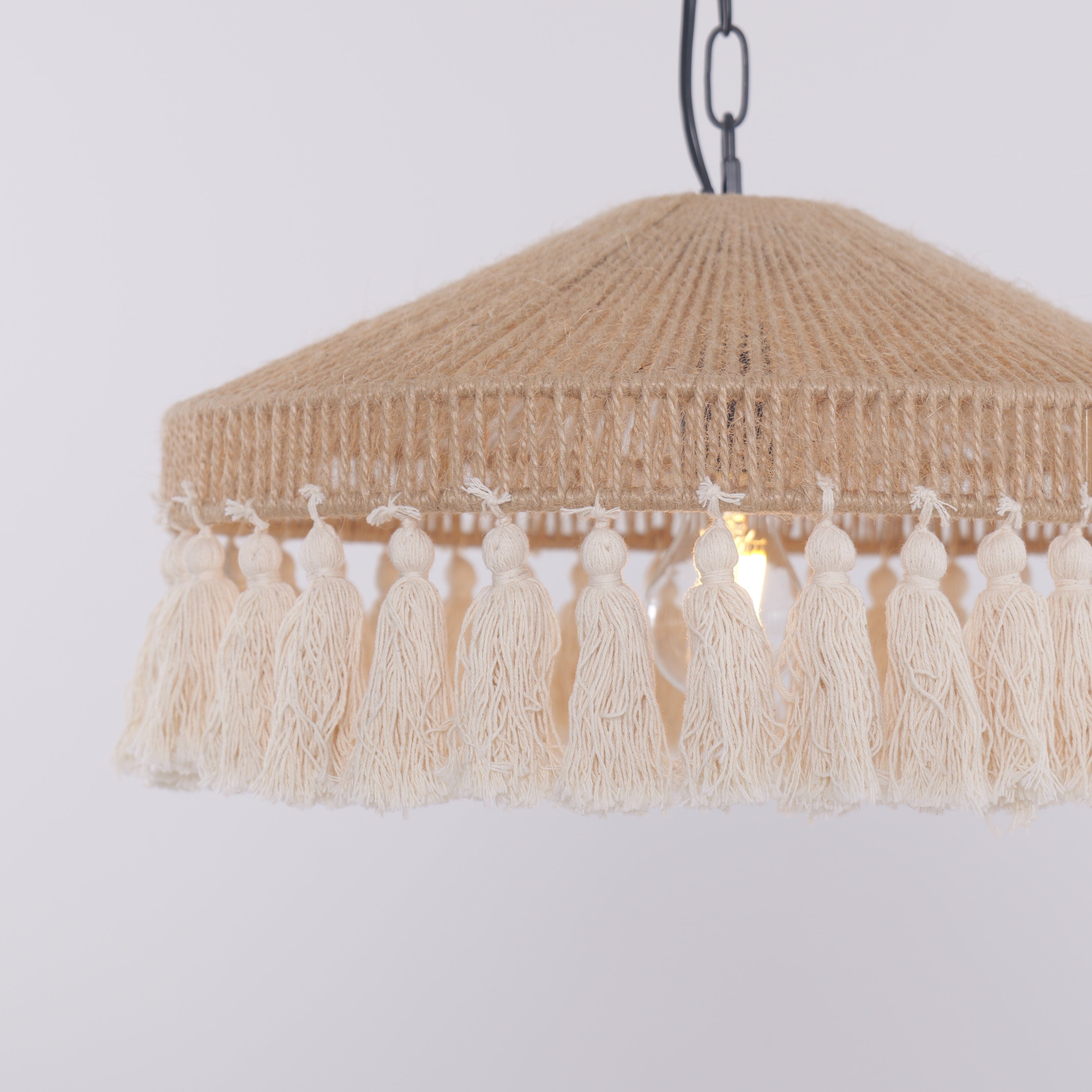 Lightsin Bohemian Style Handcrafted Woven Hemp Rope Hanging Pendant Lights Lightsin UK 