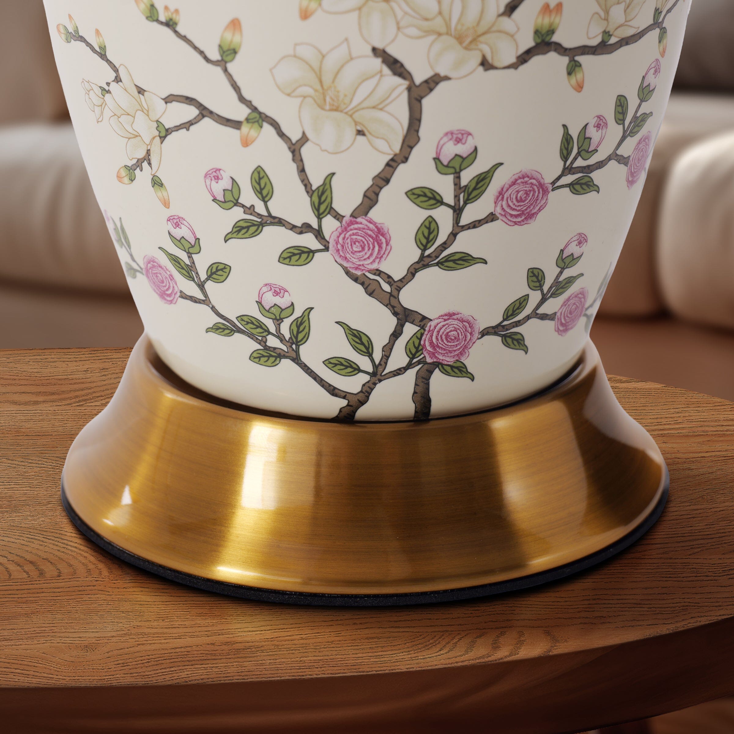 Lightsin Chinoiserie Hand-Painted Ceramic Ginger Jar Table Lamp Lightsin UK 