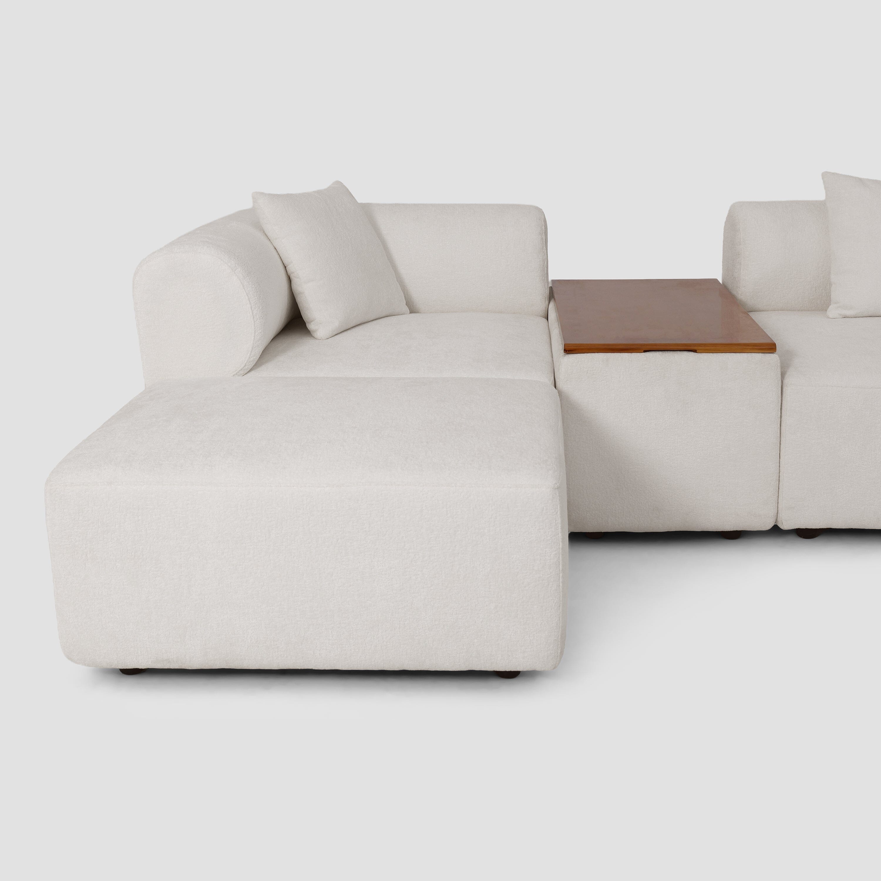 The Plump Modular Bouclé Sofa with Integrated Storage Cottonfy UK 