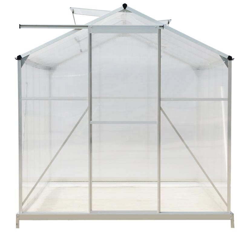 Aluminium Hobby Greenhouse with Window Opening Living and Home 