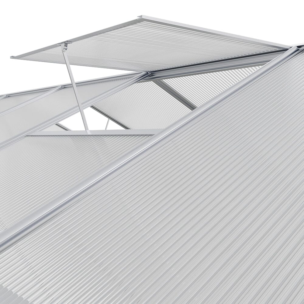 Aluminium Hobby Greenhouse with Window Opening Living and Home 