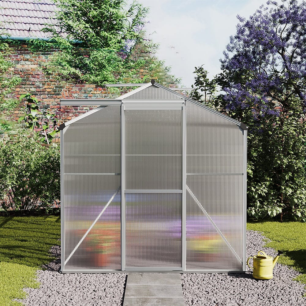 Aluminium Hobby Greenhouse with Window Opening Living and Home 
