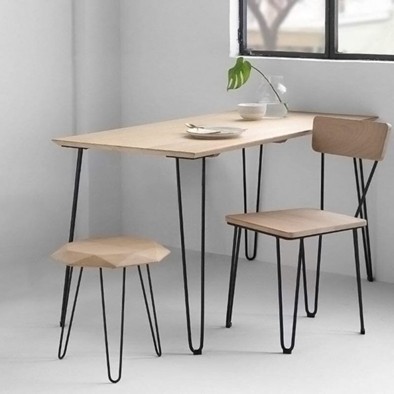 4 Pcs Metal Hairpin Furniture Table Legs Home DIY with Screws and Protectors Living and Home 