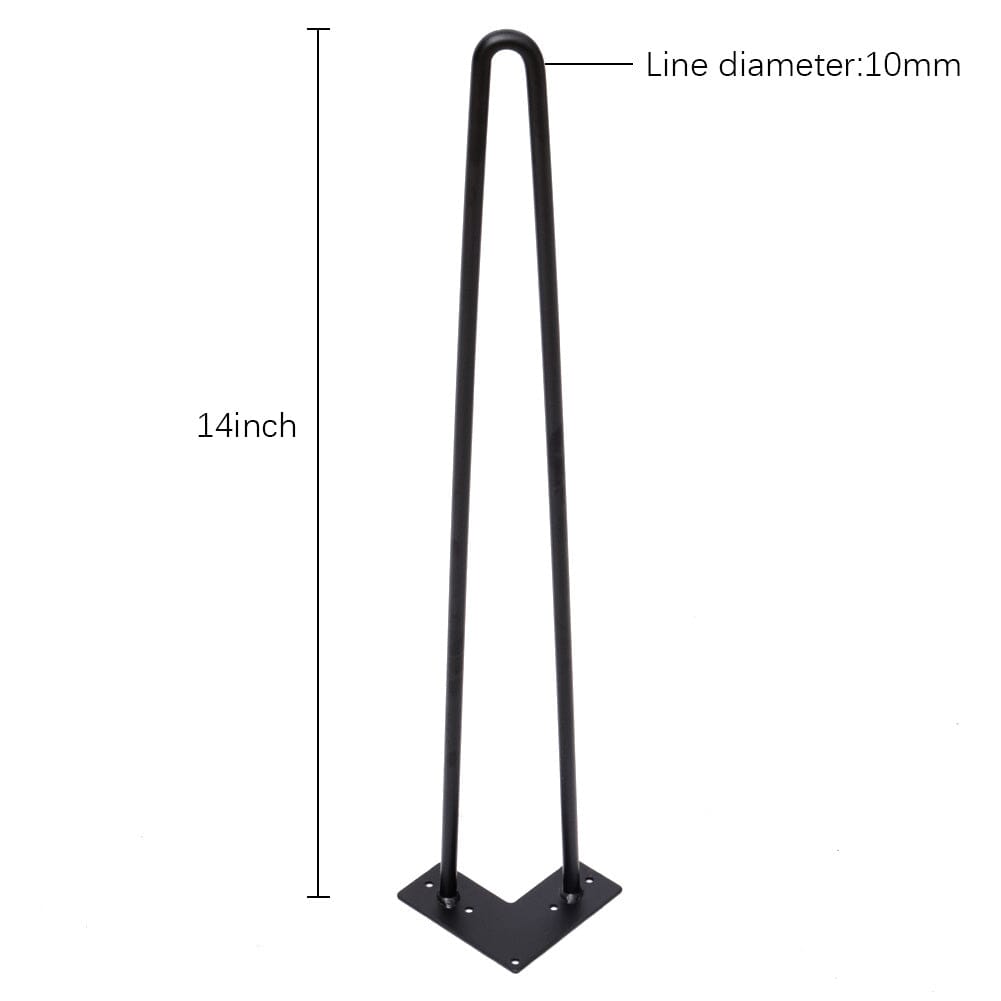 4 Pcs Metal Hairpin Furniture Table Legs Home DIY with Screws and Protectors Living and Home 