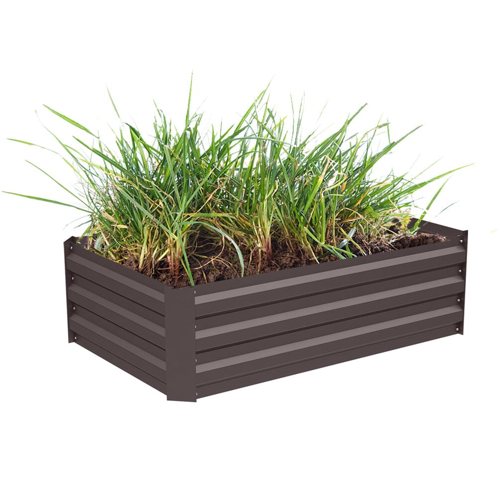 Galvanized Steel Square Raised Garden Bed Planter Box Living and Home 