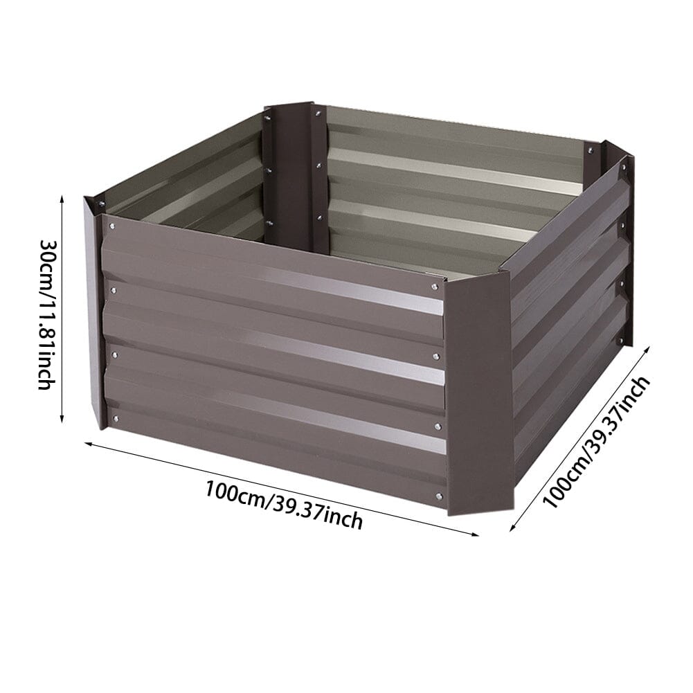 Galvanized Steel Square Raised Garden Bed Planter Box Living and Home 