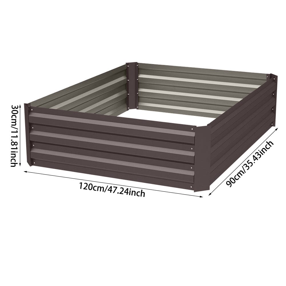 Galvanized Steel Square Raised Garden Bed Planter Box Living and Home 