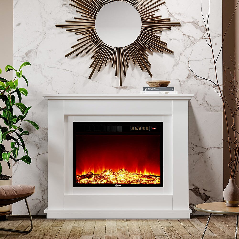 Smallbee Elegant 39-Inch Freestanding Electric Fireplace Suite