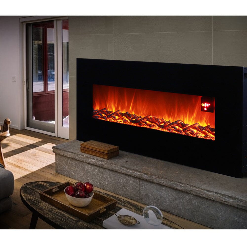 50 Inch Wall Mounted Electric Fireplaces with Logs 1800W Electric Fireplace Wall Mounted Fireplaces Living and Home 