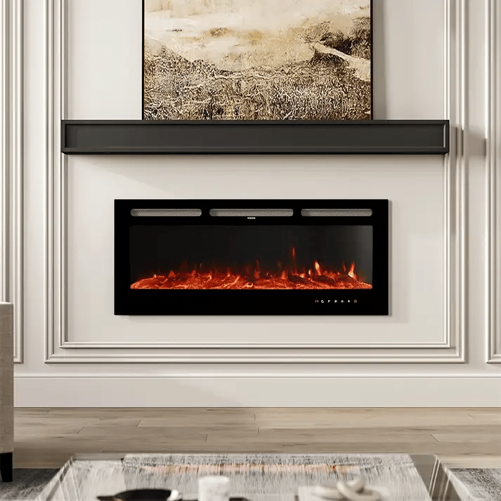 50 Inch Wall Mounted Electric Fireplace Insert Heater 9 Flame