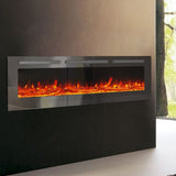 60 Inch Wall Mounted Fireplaces 1500W Insert Modern Electric Fireplace Heater