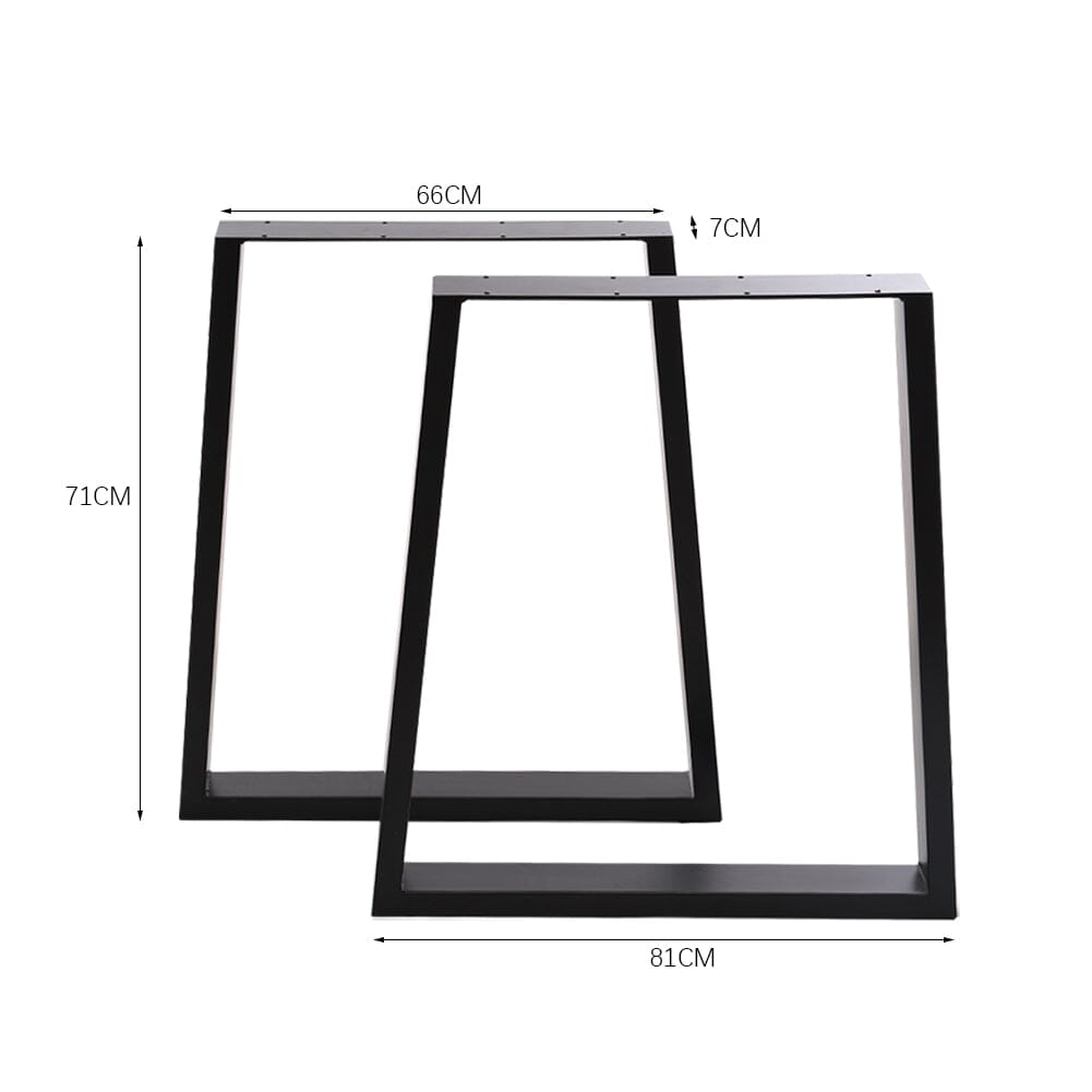 Set of 2 Metal Table Legs Heavy Duty Industrial DIY Furniture Legs Table Legs Living and Home 81cm W x 7cm D x 71cm H 