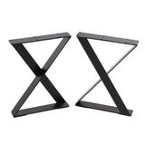 2Pcs X-Shaped Metal Table Legs DIY for Dining Table Table Legs Living and Home 