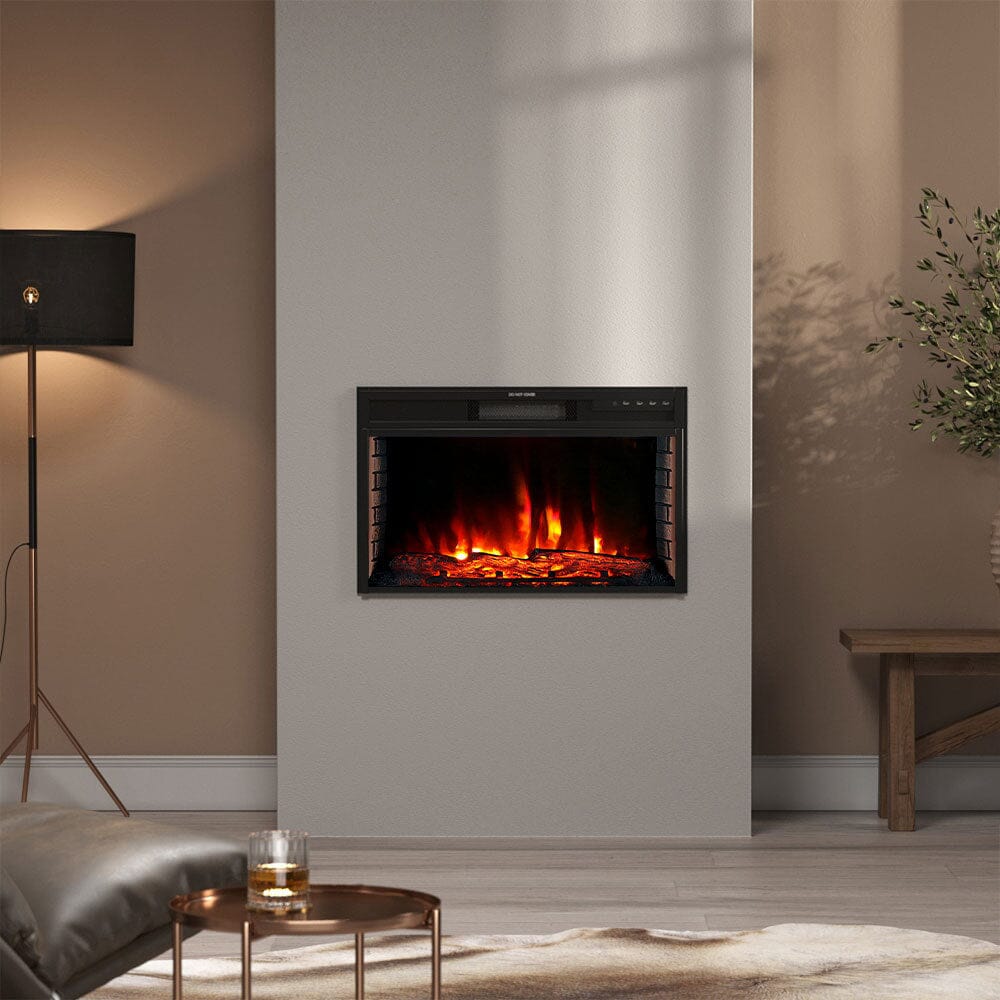 Electric Fireplace: Sleek Recessed Design with Dual Heating Options Living and Home 