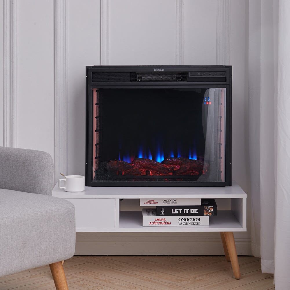 Electric Fireplace: Sleek Recessed Design with Dual Heating Options Living and Home 