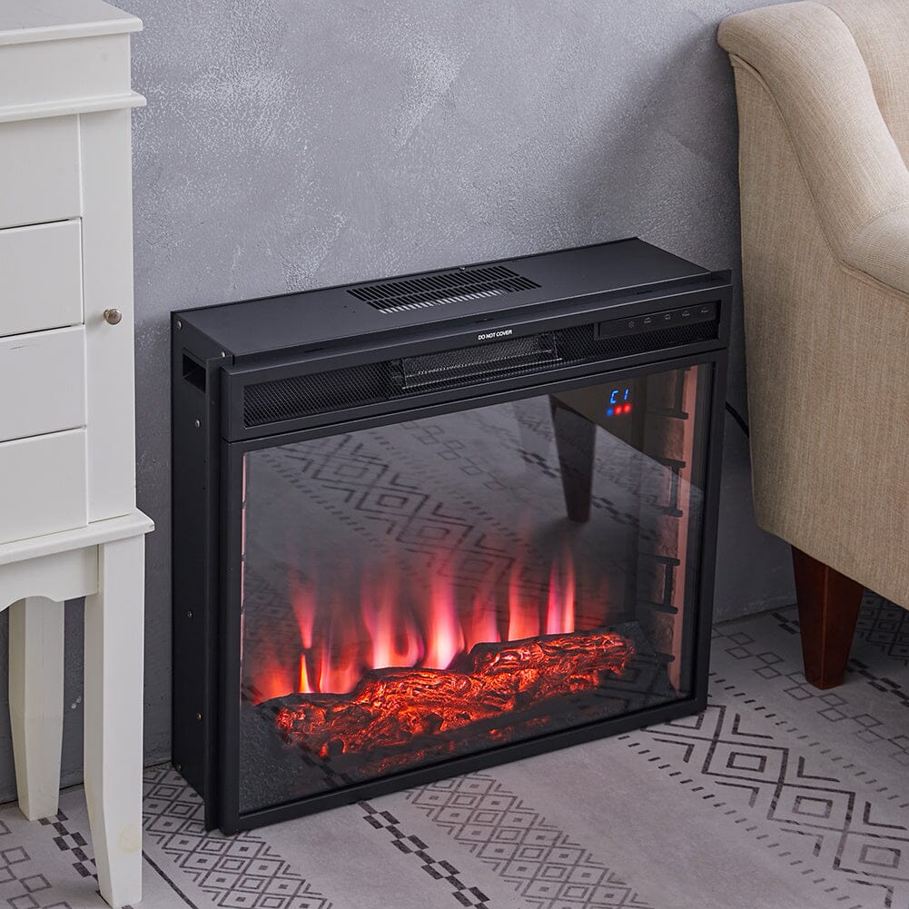 Electric Fireplace: Sleek Recessed Design with Dual Heating Options Living and Home 