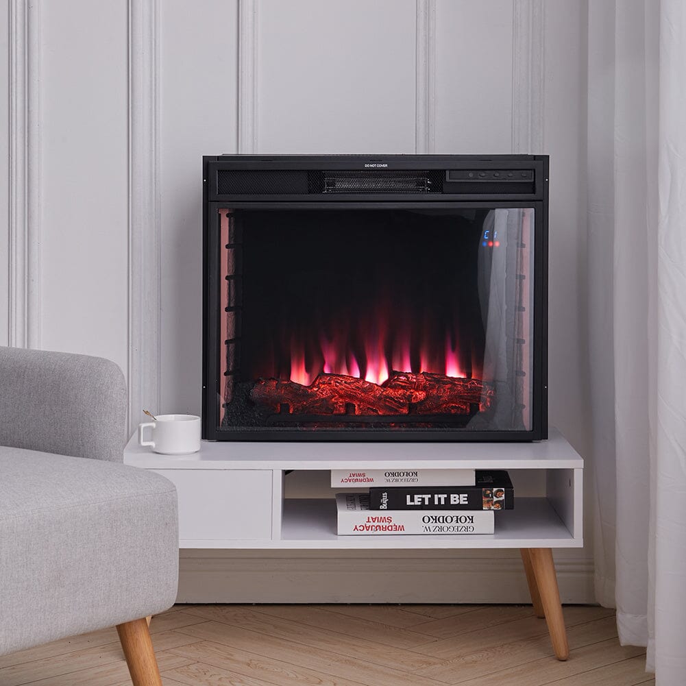 Electric Fireplace: Sleek Recessed Design with Dual Heating Options Living and Home 