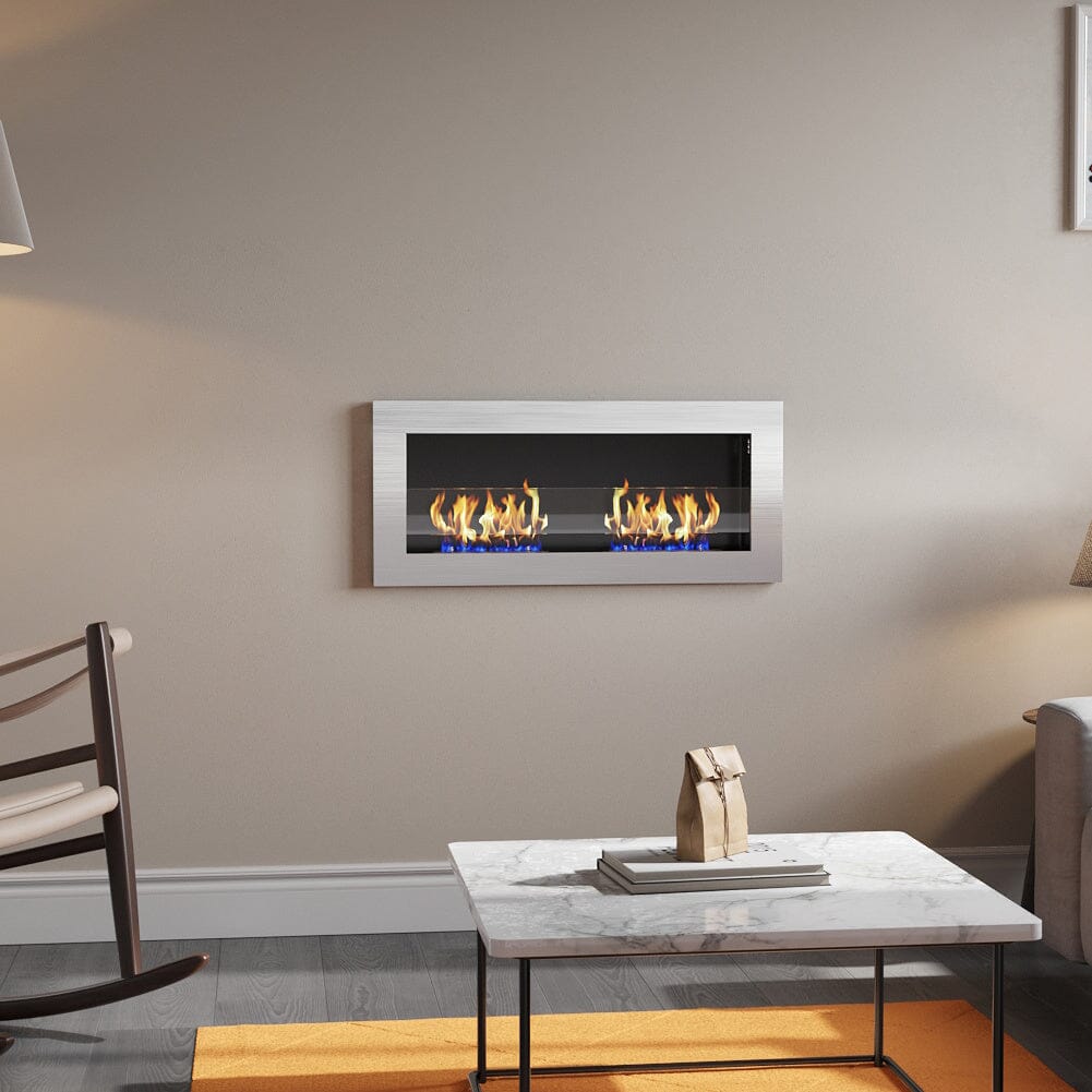 Wall Mounted Recessed Ethanol Fireplace for Living Room Living and Home 