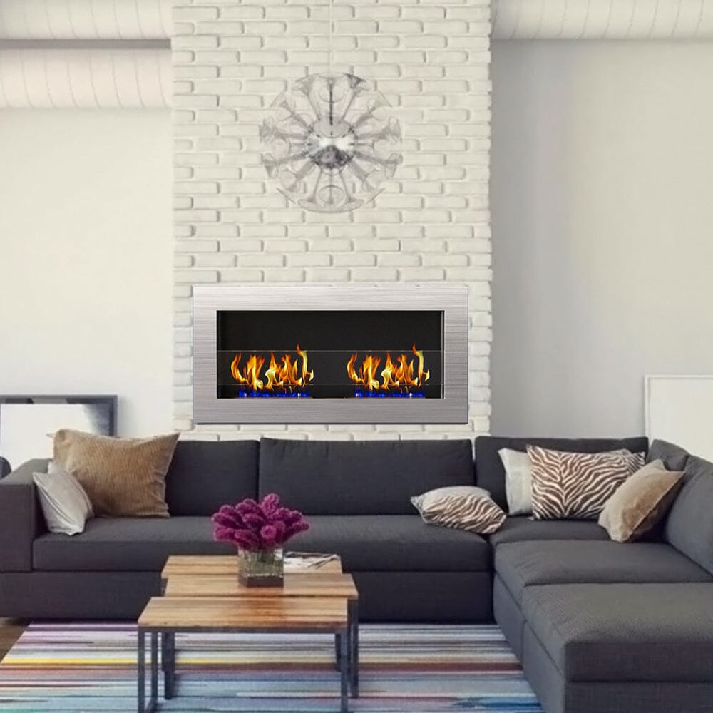 Wall Mounted Recessed Ethanol Fireplace for Living Room Living and Home 