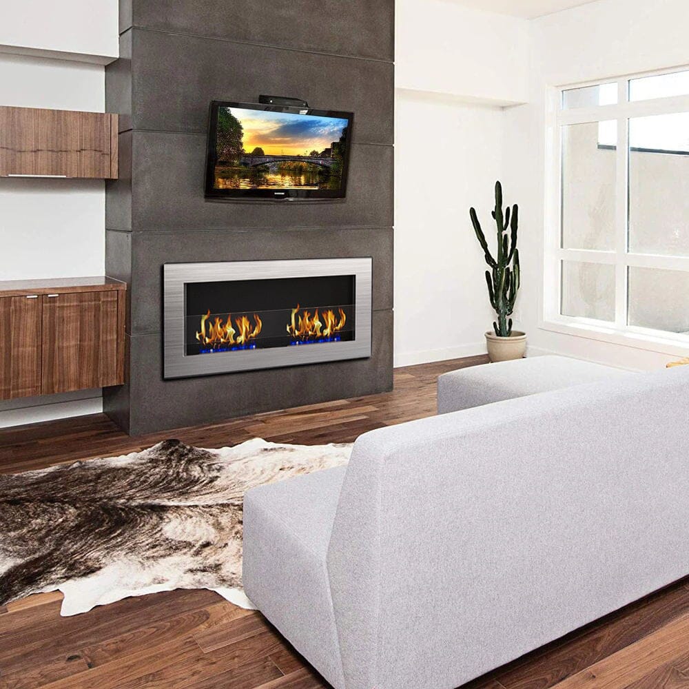 Wall Mounted Recessed Ethanol Fireplace for Living Room Living and Home 