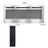 Linear Electric Fireplace Recessed in Chrome Living and Home 54.4cm H x 128cm W x 14cm D 