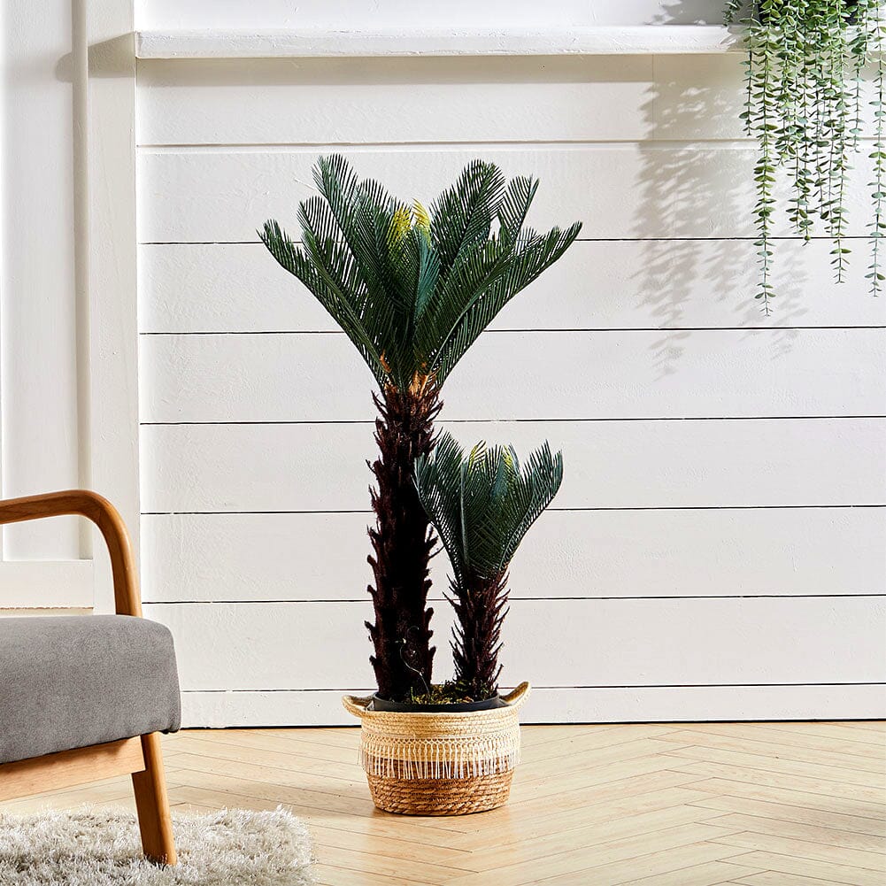 Artificial Double Cycas Decorative Plant in Planter Living and Home 