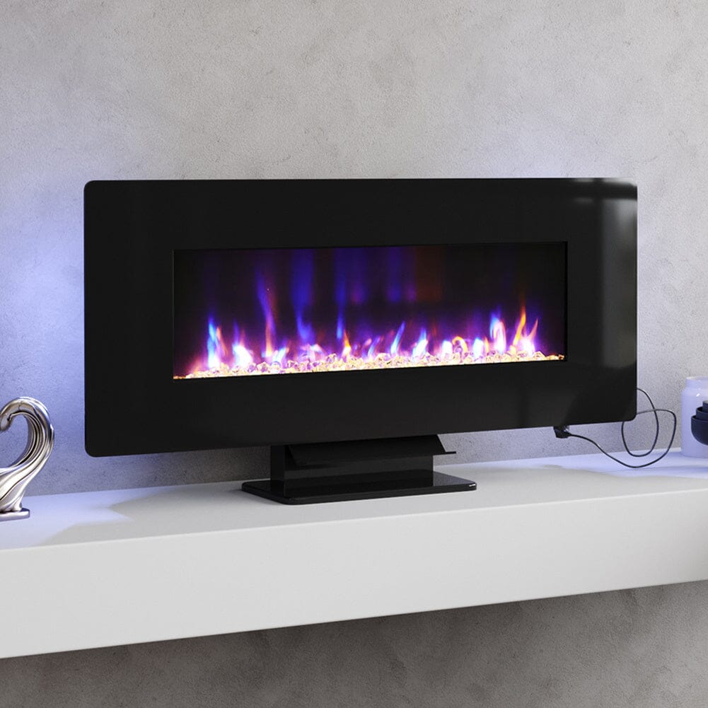 Electric Freestanding and Wall Mounted Fireplace with Stand Living and Home 