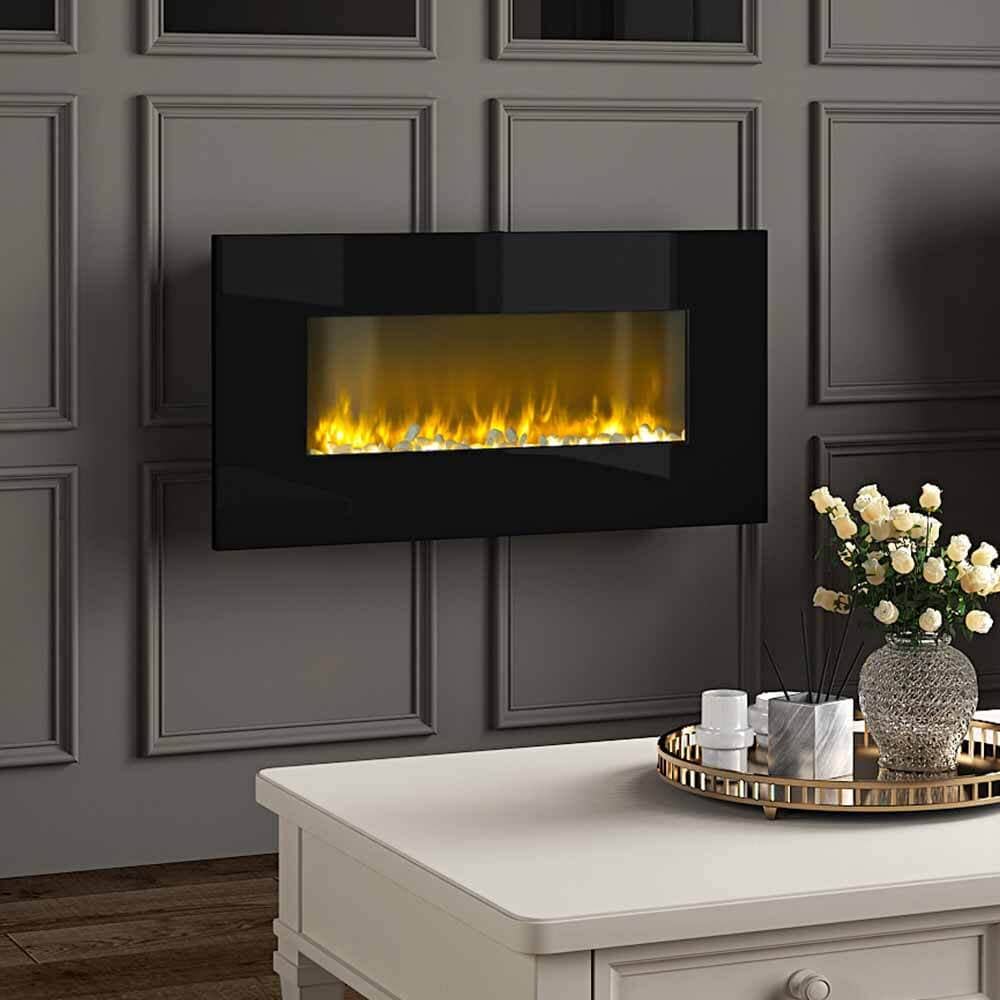 Modern Wall Mounted Electric Fireplace with Remote Control for Living Room Living and Home 