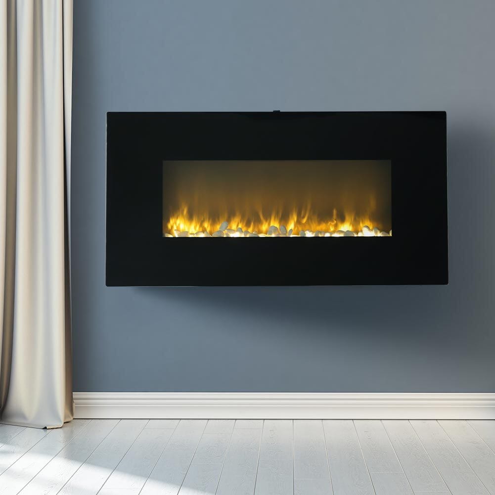 Modern Wall Mounted Electric Fireplace with Remote Control for Living Room Living and Home 