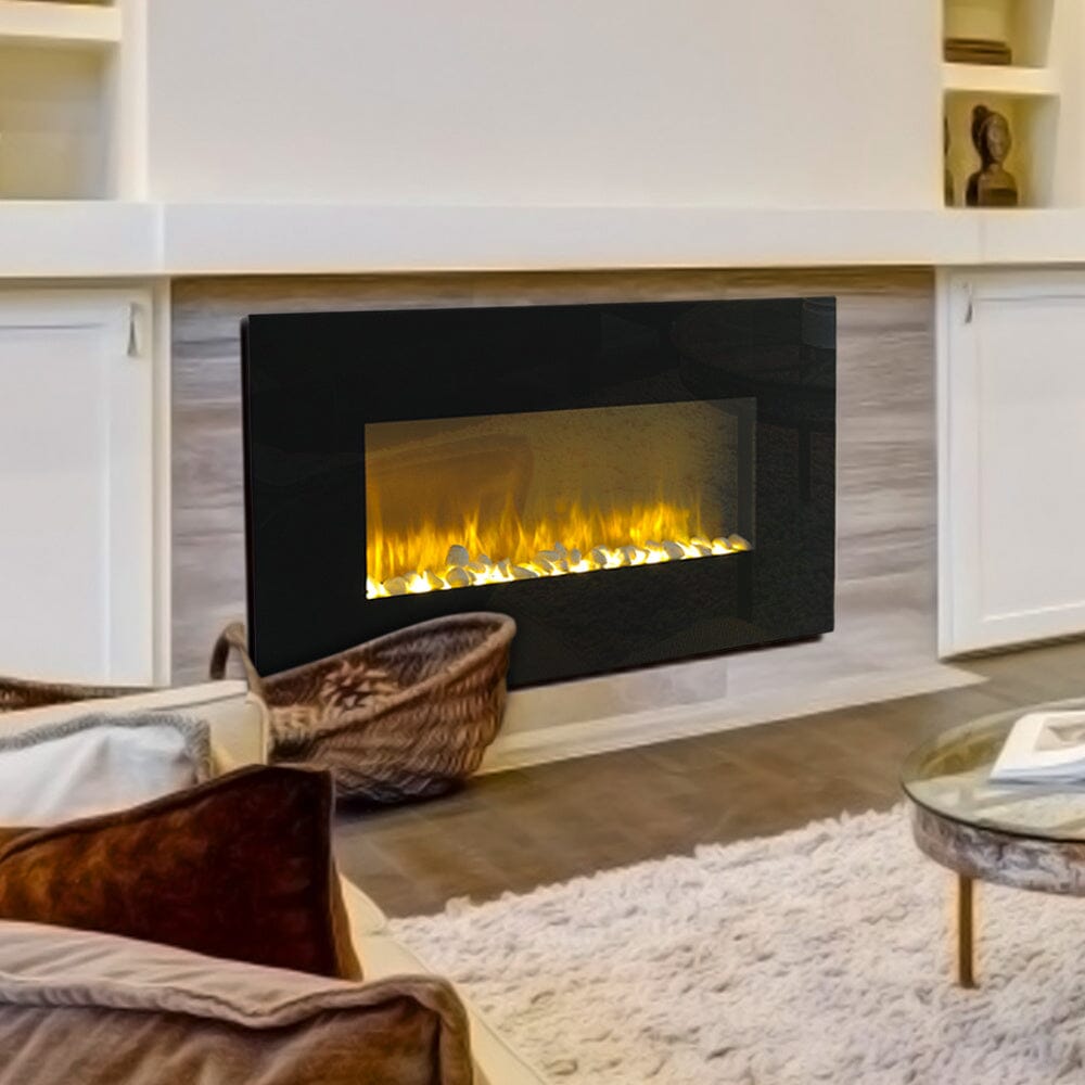 Modern Wall Mounted Electric Fireplace with Remote Control for Living Room Living and Home 