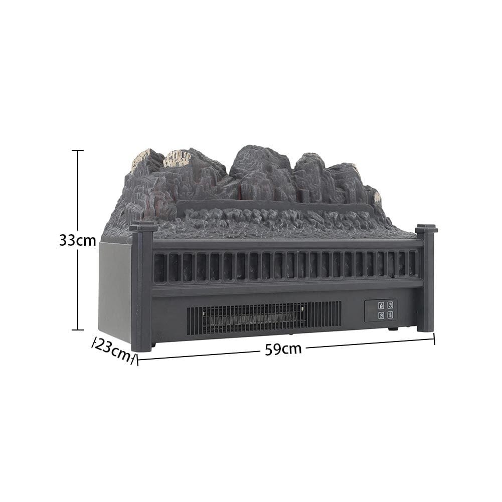 Modern Insert Log Electric Fireplace with Realistic Ember Bed Living and Home 