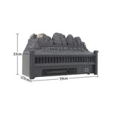 Modern Insert Log Electric Fireplace with Realistic Ember Bed Living and Home 