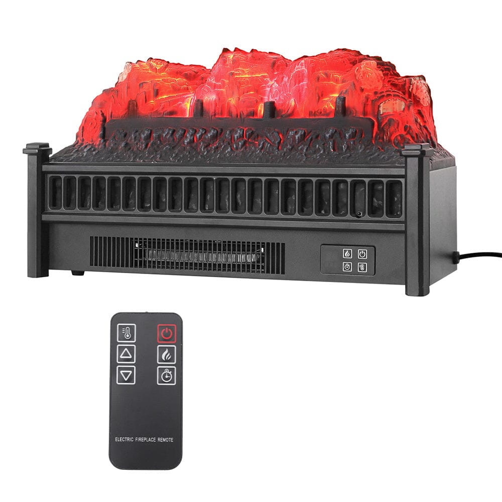 Modern Insert Log Electric Fireplace with Realistic Ember Bed Living and Home 