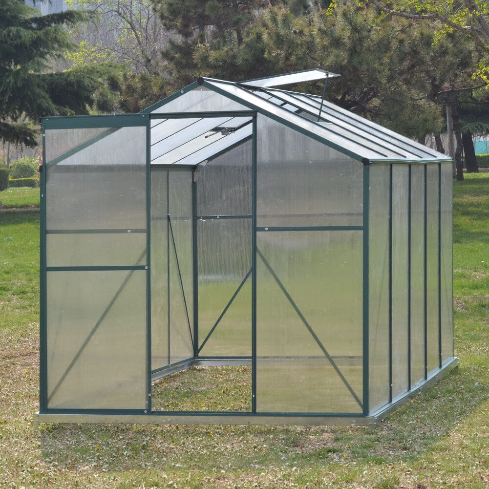 Livingandhome Large Aluminium Hobby Greenhouse and Window Opening Living and Home 