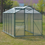 Livingandhome Large Aluminium Hobby Greenhouse and Window Opening Living and Home With Base 