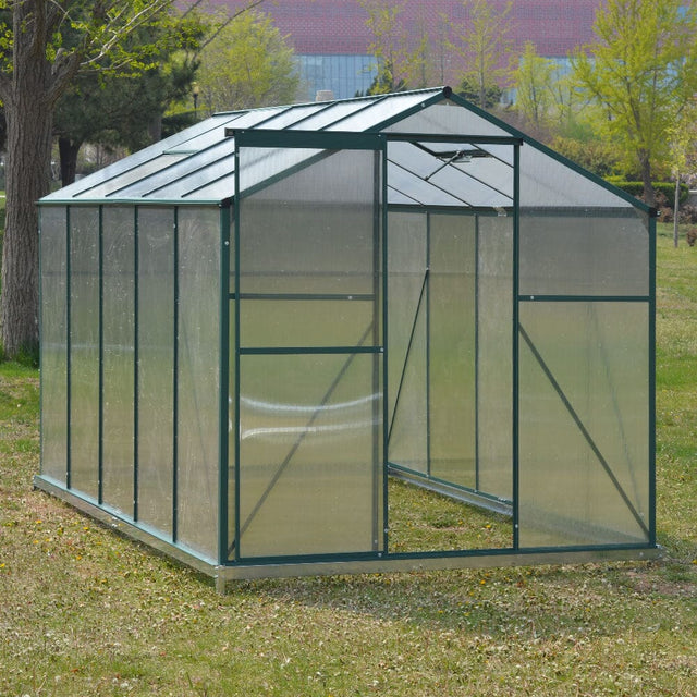 Livingandhome Large Aluminium Hobby Greenhouse and Window Opening Living and Home With Base 