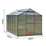 Livingandhome Large Aluminium Hobby Greenhouse and Window Opening Living and Home 