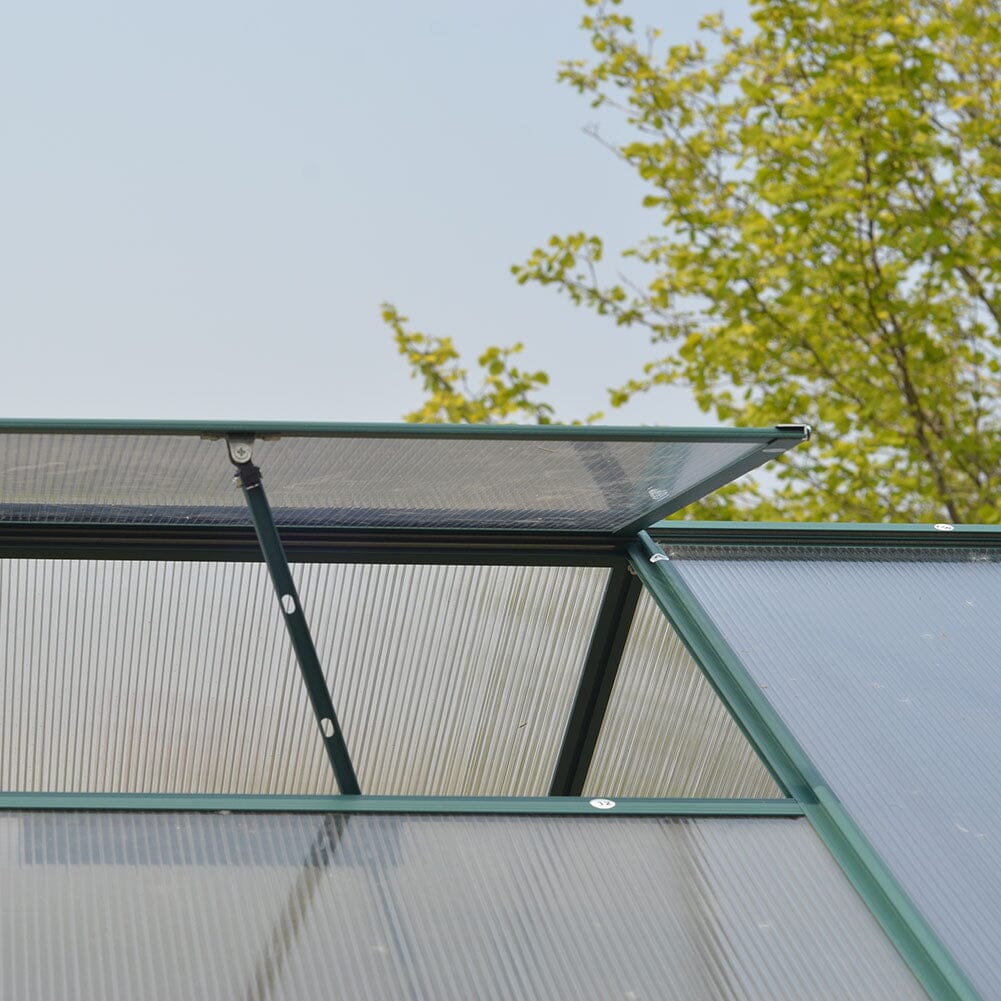 Livingandhome Large Aluminium Hobby Greenhouse and Window Opening Living and Home 