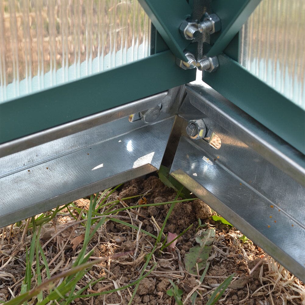 Livingandhome Large Aluminium Hobby Greenhouse and Window Opening Living and Home 