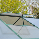 Livingandhome Large Aluminium Hobby Greenhouse and Window Opening Living and Home 