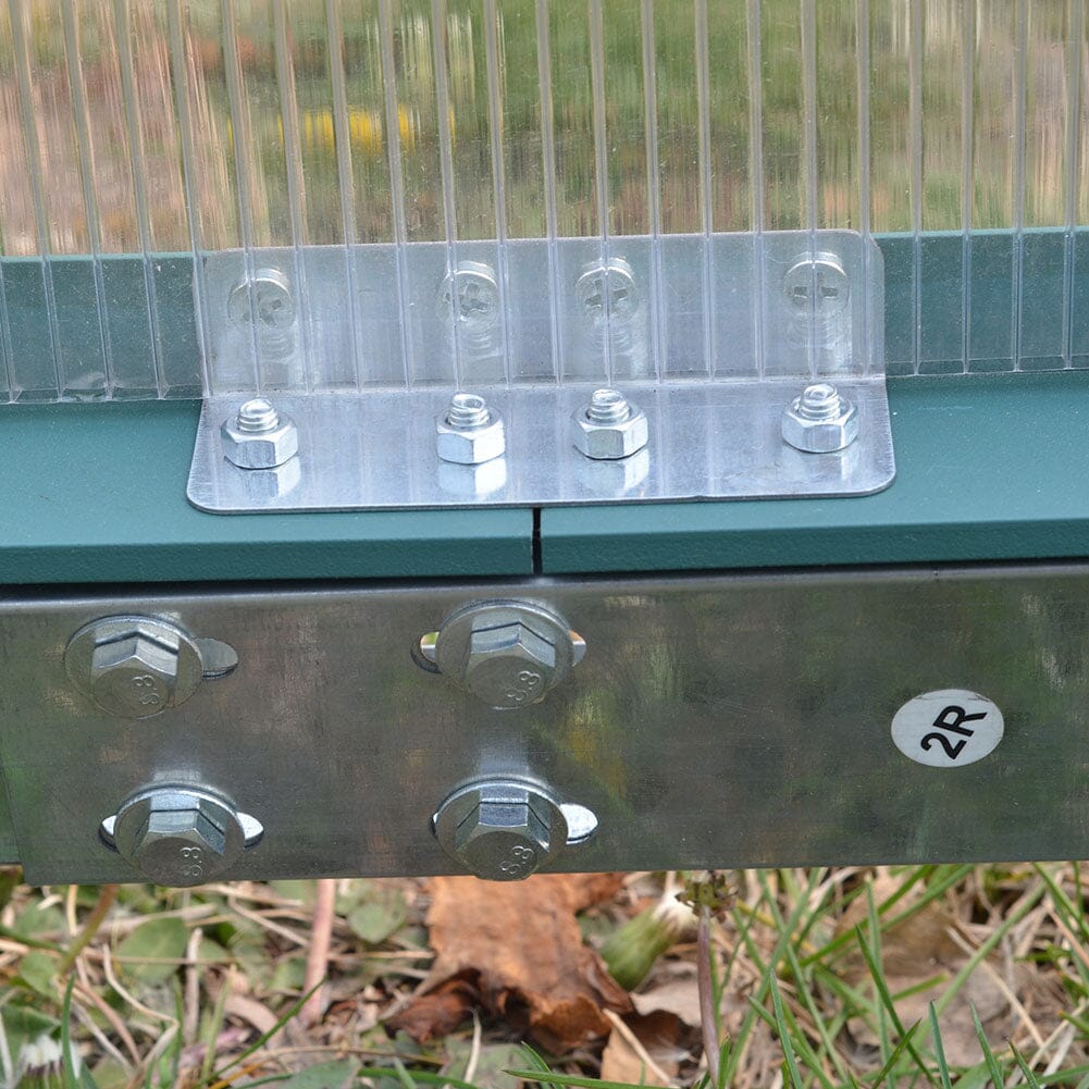 Livingandhome Large Aluminium Hobby Greenhouse and Window Opening Living and Home 