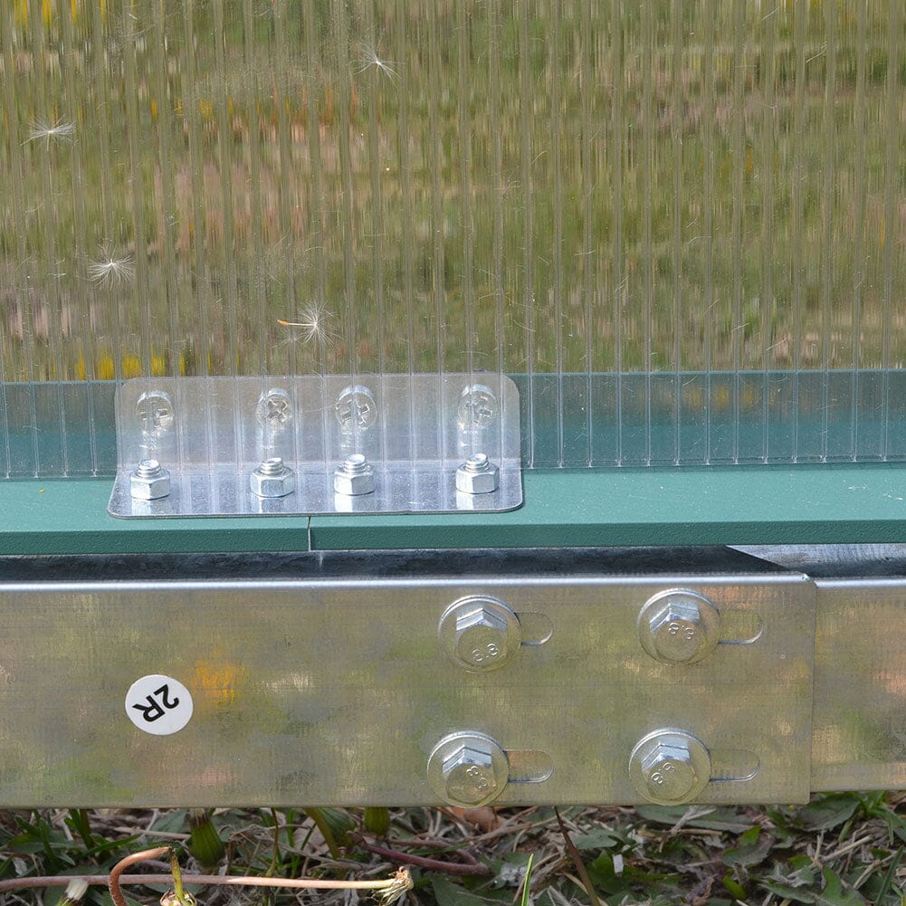 Livingandhome Large Aluminium Hobby Greenhouse and Window Opening Living and Home 