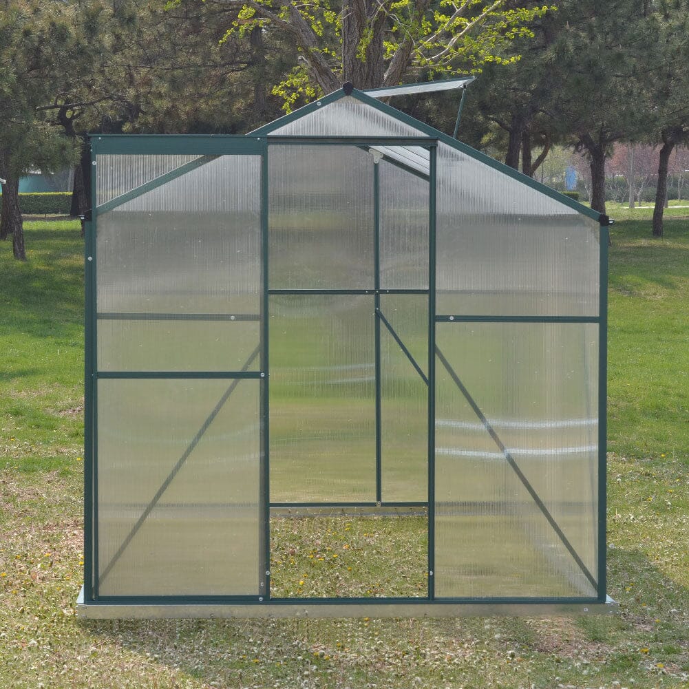Livingandhome Large Aluminium Hobby Greenhouse and Window Opening Living and Home 