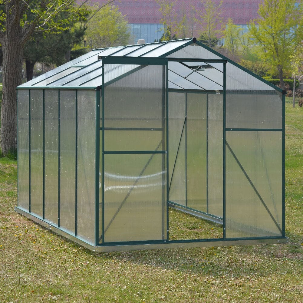 Livingandhome Large Aluminium Hobby Greenhouse and Window Opening Living and Home No Base 