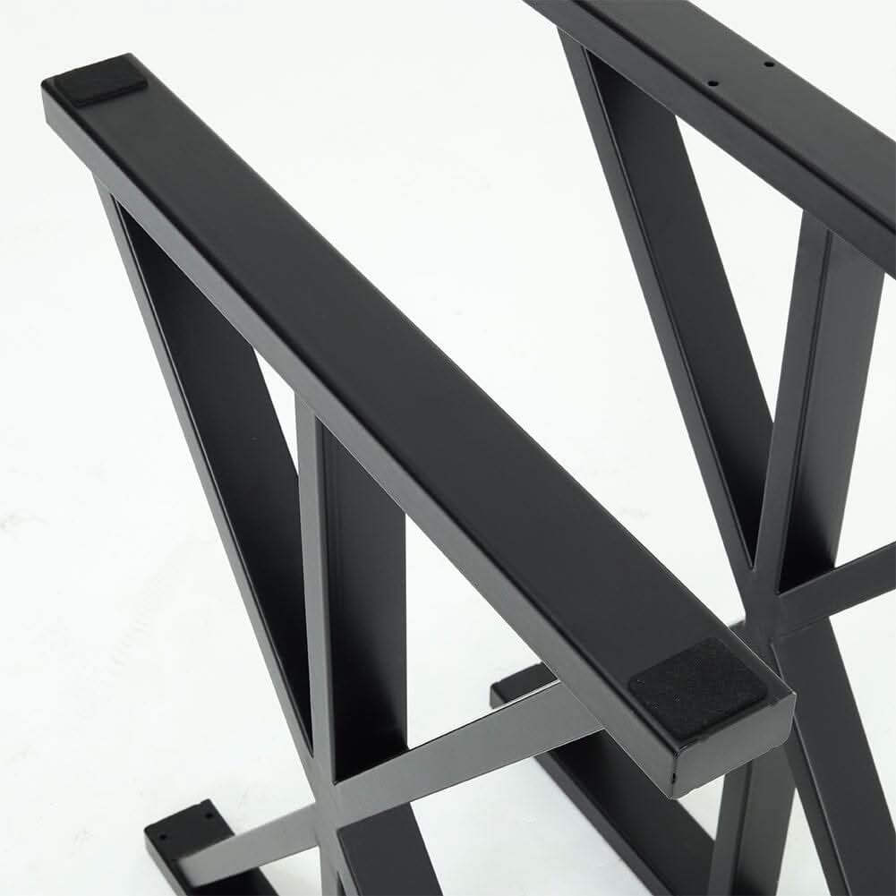 2 Pieces Black Metal Table Legs Heavy Duty Industrial Table Legs ...