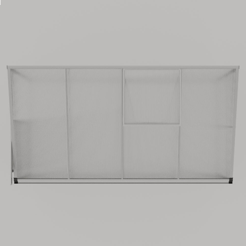 Livingandhome Lean-to Aluminum Greenhouse with Sliding Door, PM1041PM1042 Living and Home 
