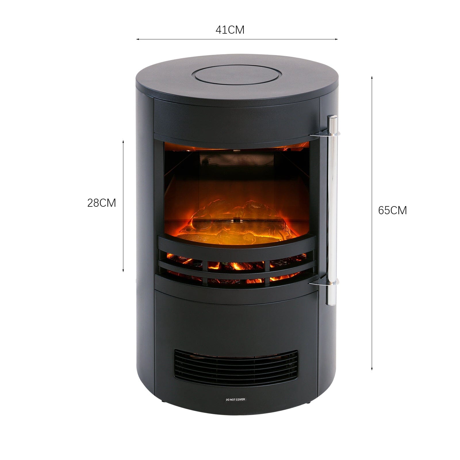 Freestanding Electric Fireplace with 3D Log Flames Living and Home 