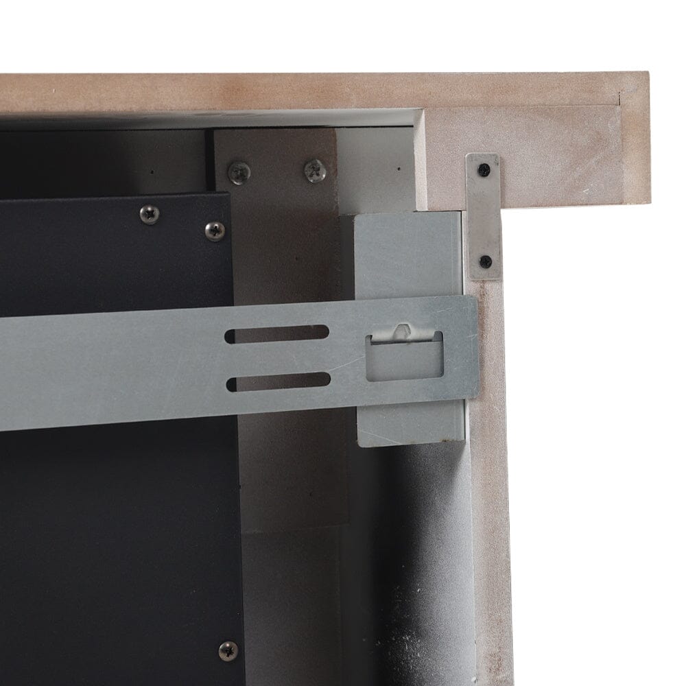 Contemporary Wooden Electric Fireplace Mantel with Remote Control Living and Home 