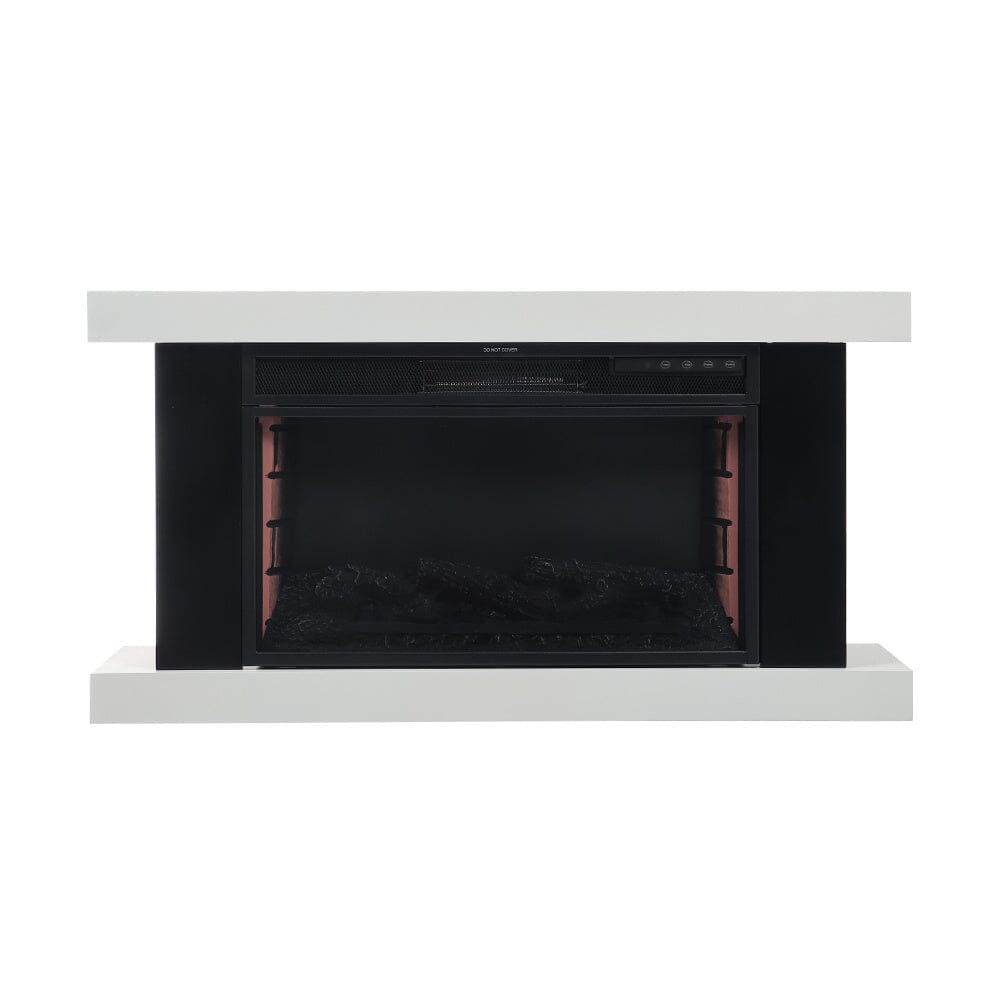 Contemporary Wooden Electric Fireplace Mantel with Remote Control Living and Home 