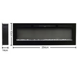 Recessed/Wall Mounted Electric Fireplace Adjustable Flame with Remote Living and Home 